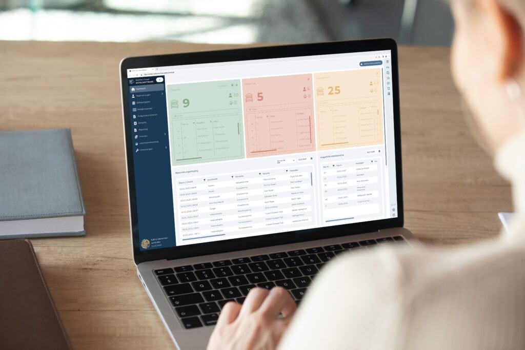SoftTec Voorbeeld van gebruik op een laptop