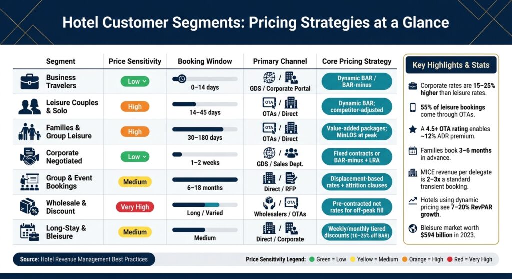 Hotel Customer Segments: Pricing Strategies at a Glance